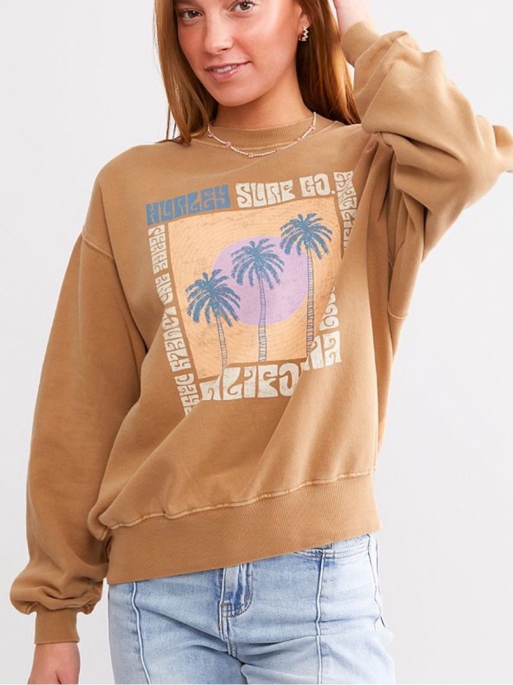 Hurley Lovely Day Boyfriend Pullover, size Large